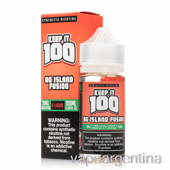 Fusion - Keep It 100 E-liquido - 100ml 6mg Vape Argentina